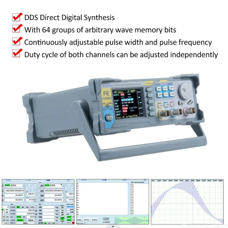 FeelElec FY8300S 60/40/20MHz 3 - Function Arbitrary Waveform Generator recension och pris